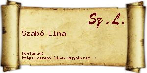 Szabó Lina névjegykártya